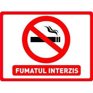 Indicator Fumatul Interzis, 20x15 cm