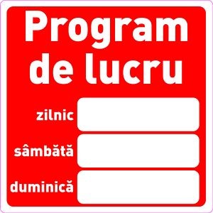 Indicator Program de lucru