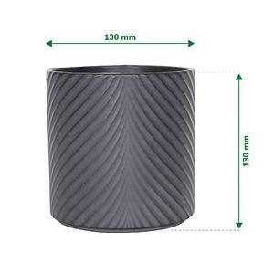 Ghiveci din Teracota, Negru, 13 cm  Verve