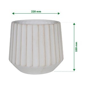 Ghiveci din Teracota, Bej, 22 cm  Verve