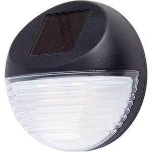 Aplica solara de exterior, 0.06W, LED incorporat, negru