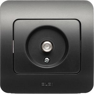 Priza TV ELBI EL0072913, IP20, negru mat