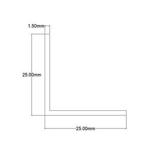 CORNIER ALU BRUT 25X25X1.5MM 1M