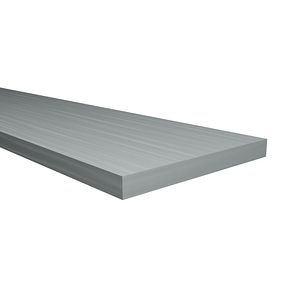 Bara plata, aluminiu, 20x2 mm, 1 m, gri