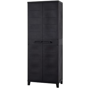 Dulap depozitare, plastic, 66 x 40 x 172 cm, negru