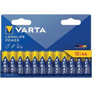 Baterii alcaline VARTA Longlife Power AA, 12 bucati