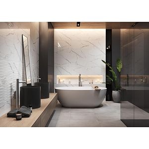 Faianta interior Ginevra Stone, 29.8 x 59.8 cm, 1.25 mp/cutie, alb