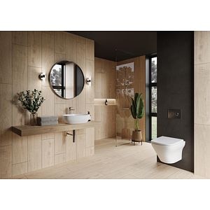 Gresie interior/exterior Cersanit Laren Wood, crem, 89 x 22 cm, suprafata 0,97 mp, PEI 4