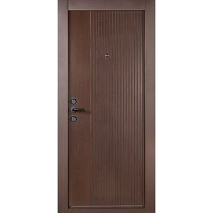 Usa exterior BELLA CASA BC400, fara geam, dreapta, metal, 80 x 194 cm, maro