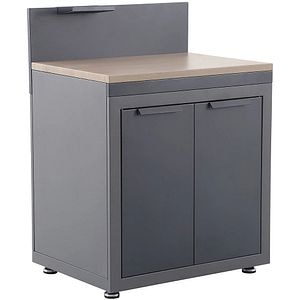 Dulap bucatarie terasa GOODHOME Cucino, 60 x 80 x 110 cm, otel, gri