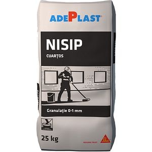 Nisip cuartos ADEPLAST, granulatie 0-1 mm, 25 kg