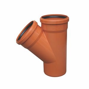 Ramificatie canal VALPLAST, 200 x 125 mm, PVC, 45 grade, portocaliu