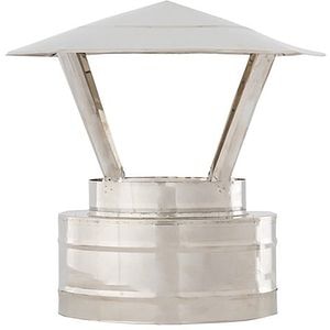 Palarie antiploaie cos de fum dublu perete VULCANO, diametru 160-220 mm, inox