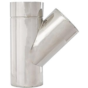 Teu 135 grade cos de fum dublu perete VULCANO, diametru 120-180 mm, inox