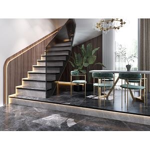 Gresie Space Stone, negru, 120 x 60 cm, 1.44 mp