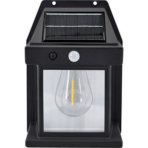 Aplica solara, 0.06W, LED incorporat, negru