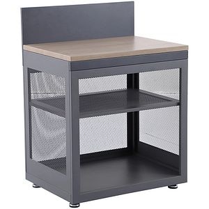 Dulap bucatarie terasa GOODHOME Cucino, 60 x 80 x 110 cm, otel, gri