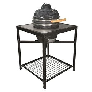 Gratar pe carbuni LANDMANN Kamado, 45 cm, masa de lucru, gri