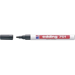 Marker cu vopsea EDDING 751, 1-2 mm, negru