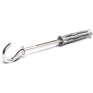 Diblu universal cu carlig rotund KOELNER, 10 x 50 mm, 4 buc, argintiu