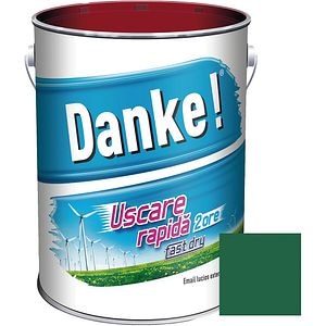 Email lucios cu uscare rapida DANKE, verde inchis RAL 6005, 4 l