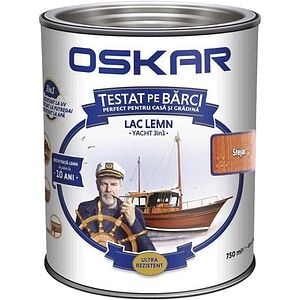 Lac pentru lemn Oskar Yacht 3in1, pentru exterior, stejar, 2.5L