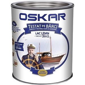 Lac pentru lemn Oskar Yacht 3in1, pentru exterior, nuc, 2.5L