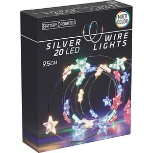 Ghirlanda luminoasa stelute, 20 LED, 0.95 m, multicolor