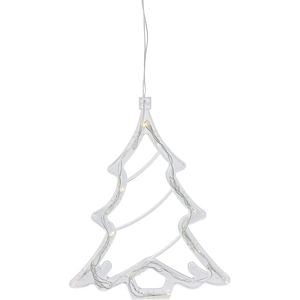 Decoratiune fereastra Bradut 10 LED-uri 20 x 16 cm, alb