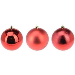 Glob pentru brad Craciun, 14 cm, polistiren, rosu, diverse modele