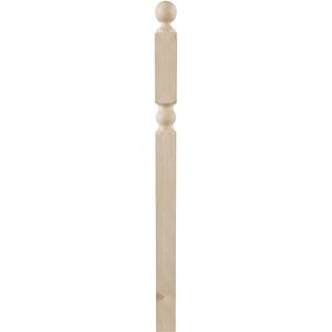 Balustru cap strunjit, brad, 1130 x 70 x 70 mm, natur