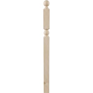 Balustru cap strunjit, brad, 1300 x 70 x 70 mm, natur