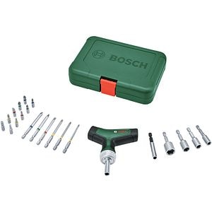 Set capete insurubare si chei tubulare BOSCH 1600A02Z9T, maner T