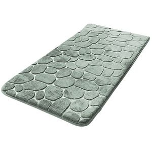 Covoras baie FRANDIS 195673, 50 x 80 cm, model pietre, oliv