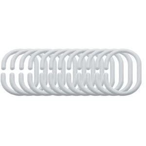 Inele perdea dus FRANDIS 190105, plastic, alb