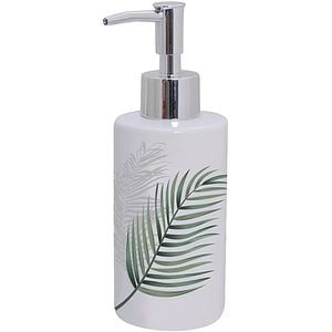 Dozator sapun lichid FRANDIS 196163, Feuilles, ceramica, alb