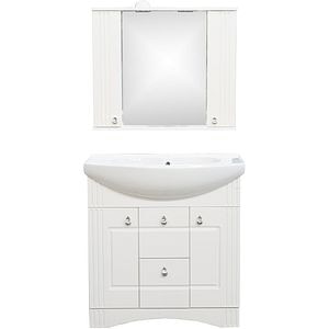 Oglinda baie cu dulap SANITOP Algo, 100 x 20 x 73 cm, alb