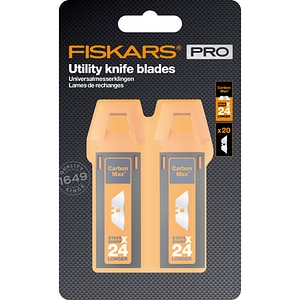 Lame cutit utilitar FISKARS CarbonMax, 20 buc, otel inoxidabil, argintiu