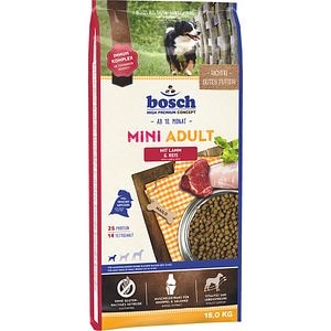 Hrana uscata pentru caini BOSCH-TIERNAHRUNG Mini, Adult, Miel si Orez, 15 kg