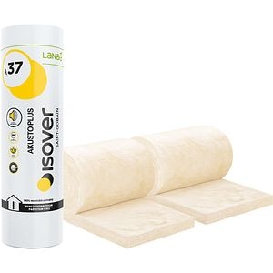 Vata minerala de sticla ISOVER Akusto Plus, 9 mp, 0.037 W/mK, 7500 x 600 x 100 mm