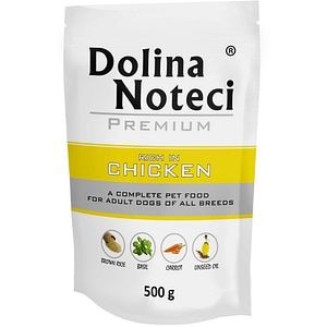 Hrana umeda pentru caini DOLINA NOTECI Premium, Adult, Pui, 10 x 500 g