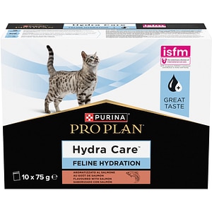 Supliment hidratare pentru pisici PURINA PRO PLAN Hydra Care, Adult, Somon, 10 x 75 g