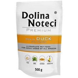 Hrana umeda pentru caini DOLINA NOTECI, Adult, Rata si Dovleac, 10 x 500 g