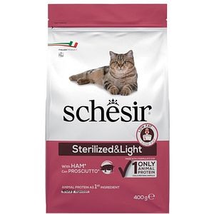 Hrana uscata pentru pisici SCHESIR Sterilized, Adult, Sunca si Porc, 400 g
