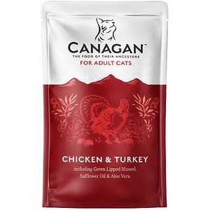 Hrana umeda pentru pisici CANAGAN, Adult, Pui si Curcan, 8 x 85 g