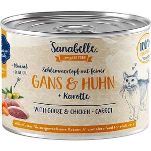 Hrana umeda pentru pisici SANABELLE, Adult, Gasca si Vita, 6 x 180 g
