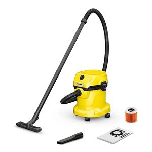 Aspirator multifunctional KARCHER WD2 V15 101267114, 17l, 1000W, 74dB, galben-negru