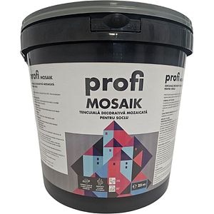 Tencuiala decorativa mozaicata PROFI Mosaik, grena, 25Kg