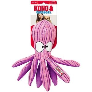 Jucarie interactiva pentru caini KONG Octopus S, poliester, multicolor