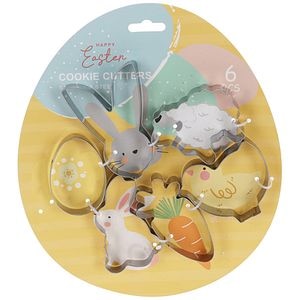 Set 6 forme fursecuri paste, otel inoxidabil, argintiu